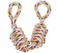 VILLCASE Dog Tug Cotton Rope Knotted Rope Interactive Indoor Dog Protects Dental Health Fights Boredom