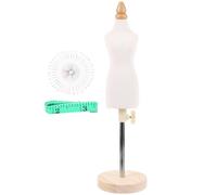 VILLCASE Doll Dress Form Cloth Gown Display Support Holder, 1/4 Scale Doll Dress Form Mannequin with Base Stand, Mini Tailor Dressmaker Clothes Display for Dresses Dollhouse Decor, Adjustable Height