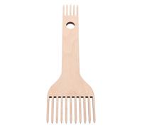VILLCASE Double-ended Weaving Loom Comb for DIY Tapestry Knitting, Portable Wood Material with Wide and Narrow Combs, Comfortable Hand Feeling Suitable for Beginners and Knitting