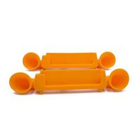 VILLCASE Double Speaker Mobile Phone Bracket Phone Stand Sound Amplifier Unique Outlook Design Stable Holding No Peculiar Smell Suitable for Office and Home Use Cute Orange Silicone 8 and 6