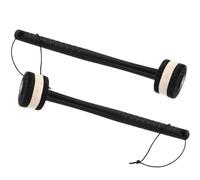 VILLCASE Drum Mallet Felt Head Drumsticks Lightweight Portable Percussion Instrument Accessory 1 Pair with Rubber Handle with Rope Random Color for Playing Drum Set