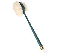 VILLCASE Dual-Sided Long Handle Bath Brush Soft Bristles Body Scrubber for Shower and Back Cleaning, Dark Green Body Brush Suitable for Men and Women
