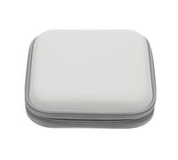 VILLCASE DVD Storage Case with 24-Slot CD Wallet, White Durable EVA and PP, Easy to Carry and Organize for Home Entertainment