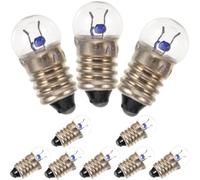 VILLCASE E10 Mini Light Bulbs 2.5V 0.3A 10-Pack - Warm Yellow Incandescent for School Science Circuits & Physics Labs, Screw Base Replacement for Student Kits