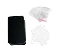 VILLCASE Earrings Display Cards with Backs Earring Display Cards Black Paper Plastic Silicone Portable Rounded Corners