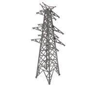 VILLCASE Electric Tower Model 1:100 Scale 18.8Cm Gray for Architectural Sandbox Micro Landscape Decor with Model Road Accessories for City Miniature Scenes
