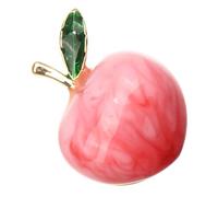 VILLCASE Elegant Pink Peach Brooch Pin Badge Fruit Shaped Copper Safety Pin Clothes Decoration Accessory Suitable for Valentine's Day New Year