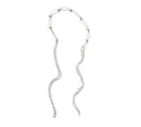 VILLCASE Elegant Tassel Inlaid Diamond Hairband for Women Zinc Alloy Material Stylish Double Layer Hair Hoop, Easy to Wear and Remove, Wedding Hair Accessory