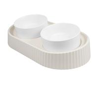VILLCASE Elevated Cat Bowl and Food Bowl Set for Daily Use, Ceramic and Pp Material, Easy to Clean and Wear Resistant, Gift for Friends or Family