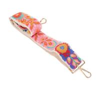 VILLCASE Embroidered Floral Handbag Strap Replacement, Adjustable Polyester Crossbody Bag Strap, White, Wallet Replacement Function, for Shoulder Bags, Men and Women