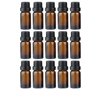 VILLCASE Essential Oil Bottles Easy to Carry 20pcs Refillable Brown Glass 15ml and Perfume Containers Suitable for Travel and Daily Use