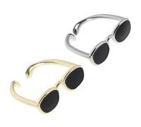 VILLCASE Eyeglasses Unique Creative Copper Open Rings for Women 2pcs Adjustable with Tarnish Resistance Fashion Accessories for Dates, Weddings and Everyday Wear