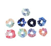 VILLCASE Fabric Hair Ties Random Color with Hidden Zipper Pocket Storage 9pcs Soft Scrunchies Reliable Ponytail Holders for Everyday Use