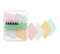 VILLCASE Facial Makeup Sponge for Even Makeup Application Diamond Shape Set of 4pcs Made Hydrophilic Polyurethane and Comfortable Touch Suitable for Cream and Liquid Foundations