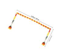VILLCASE Fade-resistant Artificial Marigold Garland with Bells and Leaves Vibrant Plastic Flower String for Diwali Day Dead Wedding Party Versatile and Home Decoration