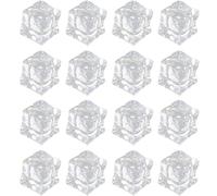 VILLCASE Fake Ice Cubes Acrylic Lightweight and Irregular Square Shape 50pcs with High Simulation Effect for Food Photography and Table Setting Decorative Purposes