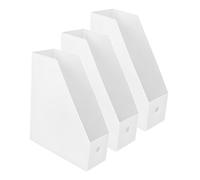 VILLCASE File Rack Set with Desktop Design White 3pcs and File Folder Storage, Featuring Note Writing Function and Mail Organizing Capability for Office Organization