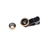 VILLCASE Fisheye Lens Wide Angle Macro Phone Camera Lens Kit for Smartphones Durable Clip Easy Installation for Scenery and Detail Photography Golden