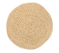 VILLCASE Floor Cushion with Silk Wadding Made of Woven Rattan Practical and Not Easy to Deform Featuring a Natural Beige Colour and Rustic for Yoga Meditation and Floor Seating