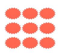 VILLCASE Fluorescent Paper Price Tags Bright Orange Colour Explosion Shape 100pcs with Convenient to Use Feature to Attract Customers Attention for Supermarkets and Mall Use