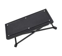 VILLCASE Foldable Guitar Foot Stool Wood and Iron Material for Guitarists with Improved Posture, Classic Black Portable Musician Accessory for Acoustic and Classical Guitar Playing