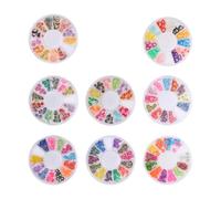 VILLCASE Fruit Soft Clay Slices Box DIY Polymer Clay Patch for Craft Jewelry Making Berry Stems