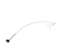 VILLCASE Funny Cat Teaser with Sucker Wand, Artificial Feather and Bell, Safe Plastic and Metal Material, Relieves Cat's Mood and Stress, for Play with Your Cat at Household