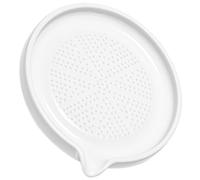 VILLCASE Garlic Grinding Tool and Fruit Puree Maker with Groove Tray, Ceramic Manual Masher Designed for Convenient Use in Kitchen Food Preparation