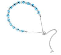 VILLCASE Glass Beaded Evil Eye Bracelet 6mm Lightweight Beaded Wristband Distinctive Devil's Eye Style, Versatile Fashion Accessory for Travel and Parties