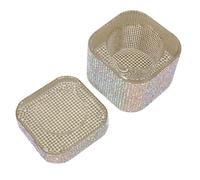 VILLCASE Glass Nail Dappen Dish with Lid for Acrylic Nails Sturdy Material and Efficient Cleaning Elegant Crystal Appearance and Salon Use