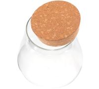 VILLCASE Glass Terrarium Bottle with Cork Stopper Transparent Reusable Ecological Micro Landscape Container for DIY Succulent Plants Thickened Glass Small Water Drop Design for Home and