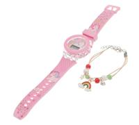 VILLCASE Glow in The Dark Unicorn Silicone Watch for Children, Wear-Resistant and Comfortable Cartoon Wrist Watch with Button Battery, for Boys and Girls Night Use
