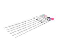 VILLCASE Go Makeup for Precise Application Color Big Sequined Silicone Eyeshadow Brush Kit 6pcs with Plastic Handle and Reusable Use for Professional Use