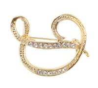 VILLCASE Golden Alloy Letter D Brooch Pin for Women, Versatile Accessory with Unique English Letter Design, Creative and Fashionable Brooch for Business Meetings and Weddings