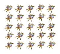 VILLCASE Golden Spider Nail Art Charms for Halloween 100 Pcs Alloy and Crystal Material Easy to Use Sturdy Nail Ornaments for Professional Manicure Use