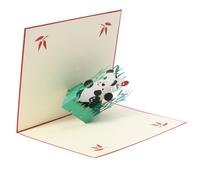 VILLCASE Graduation Paper Card with Pop Up Panda Sculpture Creative Handmade Souvenir for Travel and Festival Greetings Express Wishes for Friends Family and Colleagues