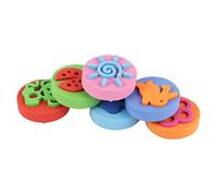 VILLCASE Graffiti Stampers 12pcs Double-Sided Eva Painting Stamps Creative Pattern Stamper for Kids and Children, Suitable for Kindergarten Art and Drawing to Increase Learning