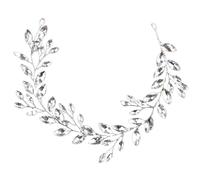 VILLCASE Hair Accessories with Sturdy Metal Materials Comfortable Wearing Silver Rhinestone Bridal Hairband Simple and Classic Style for Women and Teen Girls for Masquerade and New Year