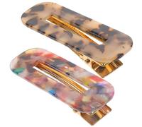 VILLCASE Hair Clips Chic and Fashionable Barrettes 2pcs with Acetate Sheet Material for Sectioning Hair and Putting on Makeup, for Christmas and Costume Party for Women