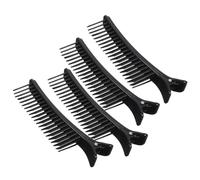 VILLCASE Hair Section Clips and 4pcs for Black Plastic Firmly Fixed Easy to Operate Hair Styling Clips Dying Professional Stylists