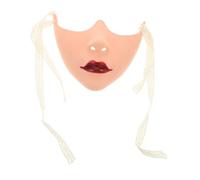 VILLCASE Hand Painted Half Face with Red Lips for Women Unique Artistic Design for Cosplay Carnival and Themed Parties Versatile Accessory to Elevate Your Costume