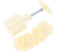 VILLCASE Hand Pressed Flower-Shaped Moon Cake DIY Baking Tool Press Mold Made of Sturdy Pp Plastic for Traditional Mooncake Stamping for Oven and Cooking Machines