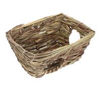 VILLCASE Hand-woven Nest Animal Nest Stable Comfortable Reed Grass Pet House for Exploring Guinea Pig Rabbit Random Color