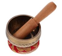 VILLCASE Handcrafted Buddhist Singing Bowl with Wooden Mallet for Worship Buddhism and Table Use, Small in Size and Vintage Style Bringing more Conveniences for Meditation and Yoga Practice