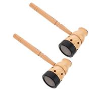 VILLCASE Handheld Gourd-Shaped Moxibustion Box 2pcs for Moxa Stick Therapy with Wood and Metal Material, Detachable Bottom Ring, for Relaxation Therapy and Home Use