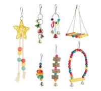 VILLCASE Hanging Parrot Lightweight Bird Chewing Cage Decoration Pet Supplies for All Bird Types Portable Entertainment Accessory