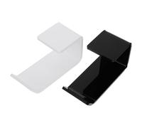 VILLCASE Headset Holder Headphone Hanger Acrylic over Ear Headsets 2 Pcs with Punch Free Adhesive Installation, Stable for Cabinet under The Table