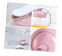 VILLCASE Heat-Resistant Small Pink Beverage Kettle Juice Pot Water Pitcher for Cold and Hot Drinks Food-Safe Household Container with Secure Lid for Parties Picnics and Family Use