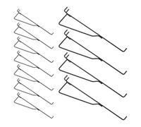 VILLCASE Heavy Duty Iron Pegboard Hooks with Universal Interface 10pcs 23cm with Non-Slip Surface Space-Saving Design for Wire Shelves and Crafts for Retail and Market Stalls