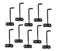 VILLCASE Heavy Duty Square Pegboard Hooks with Easy Installation 10pcs Black Iron Material and Modern Black Design for Retail Shelf and Wall Display for Home and Commercial Use